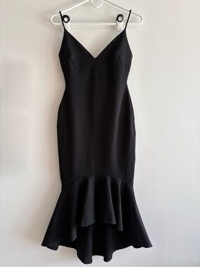 Black Spaghetti-Strap Mermaid Dress